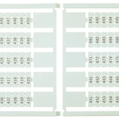 Etiquette de marquage 5×5mm 10×21…30, 5 cartes à 100 