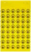 Etichetta Weidmüller autoadesiva 14×14mm simbolo: Erde tessuto giallo 
