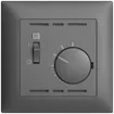 Thermostat d'ambiance ENC EDIZIOdue gris foncé, avec interrupteur 
