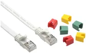 Câble patch RJ45 Ceconet Slim, cat.6A U/FTP, plat, codable, blanc, 2m 