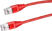 Câble de raccordement S-UTP 2RJ45 0.5m rouge sans halog. 
