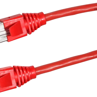 Câble de raccordement S/UTP 2RJ45 1.0m rouge sans halog. 