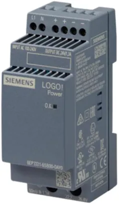 Alimentazione Siemens LOGO!POWER, IN:100…240VAC, OUT:24VDC/1.3A, 2UM 