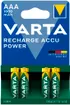 Accumulateur VARTA Ready To Use NiMH HR03/AAA, 1.0Ah blister à 4 pièces 