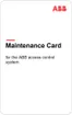 Carte transpondeur ABB-AccessControl "Maintenance Card" 