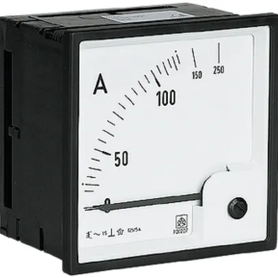 Amperometro INS ISKRA FQ0207 150/5A-300 A, 150A (AC), classe 1.5, 96×96mm 