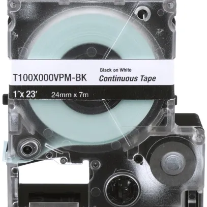 Cassette d'étiquettes Panduit MP, bande continue, 24×7000mm noir sur blanc 