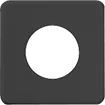 Plaque de recouvrement I 43mm noir 