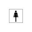 Folie pos.Symbol 'WC Damen' EDIZIOdue schwarz 42×42 für Lampe LED 