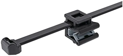 Kantenclip mit Kabelbinder EdgeClip T50ROSEC5B, seitlich lotrecht 1…3mm PA66W 