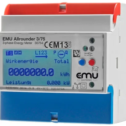 REG-Energiezähler EMU 3L 75A 230/400VAC 