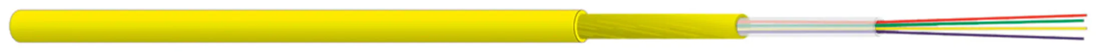 Câble FO Indoor FTTH 1×4 G.657 A Coat Dca jaune 