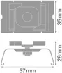 Kit de montage TRUSYS FLEX pour barre profiléee faux-plafond à grille acier 