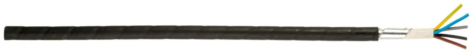 Kabel NN-CLN FE05, 5×2.5mm² LNPE halogenfrei armiert 90°C schwarz B2ca Eine Länge