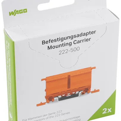 Adattatore di fissaggio WAGO 222-500 in blister 2 pezzi max.4mm² TH-35 arancione 