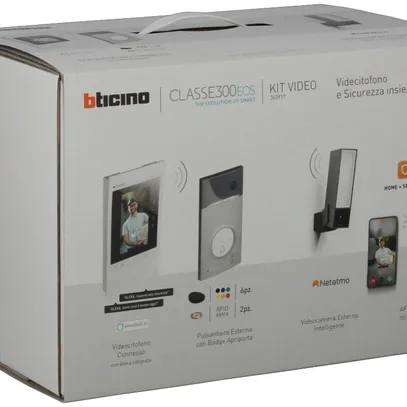 Kit interphone portier vidéo bticino maison ind.2 fils caméra extérieure Netatmo 