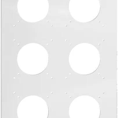 Plaque de montage ENC 3×2 Feller NEVO, pour combinaison, avec 6×NUP, noir 