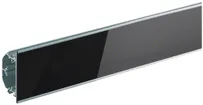 Canal d'angle design TV 35×220mm L=2500mm, noir brillant 