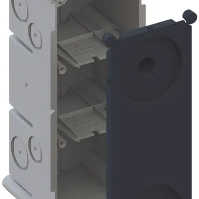 UP-Einlasskasten AGRO 3×1 650°C mit Schutzdeckel, M20/25, grau 
