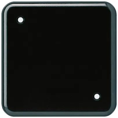 Placca di copertura basico 1×1 2 fori di fissaggio diagonale nero 