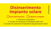 Autocollant jaune «Déclenchement installation solaire» italien 