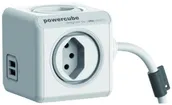 Fiche multiple PowerCube Extended 4×T13 2×USB-A 1.5m 3×1mm² bc 