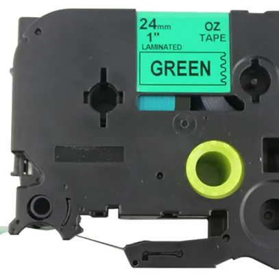 Cassetta nastro compatibile con OZE-751, 24mm×8m, verde-nero 