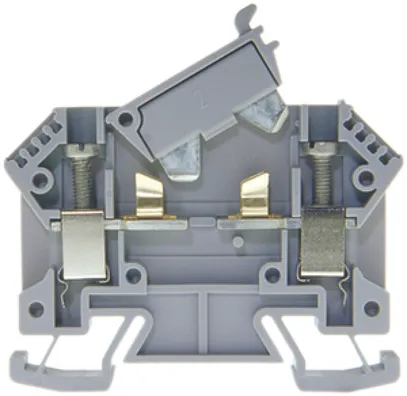 Messertrennklemme Woertz 0.5…2.5mm² 25A 500V Schraubanschluss 1×2 TH35/G32 grau 