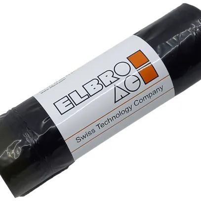 Sacco per rifiuti ELBRO 35 litri 650×500mm 40μm LDPE rotolo da 20 pezzi nero 