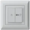 Interrupteur lumineux ENC kallysto.line gris clair 1/1L symbole lumineux+ventil. 