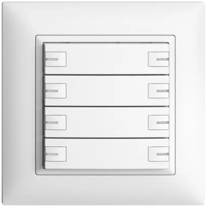 Poussoir ENC KNX 8× EDIZIOdue blanc RGB avec LED 