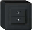 AP-Storenschalter kallysto schwarz mit 2 Funktionstasten Steckklemmen 