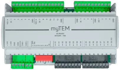 I/O-Modulo AMD myTEM MTIOM-100 24VDC 4×A/DI 12×DI 4×AO 8×DO CAN 