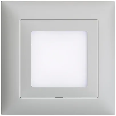 Kit frontal ENC EDIZIOdue gris clair 88×88mm pour luminaire LED 