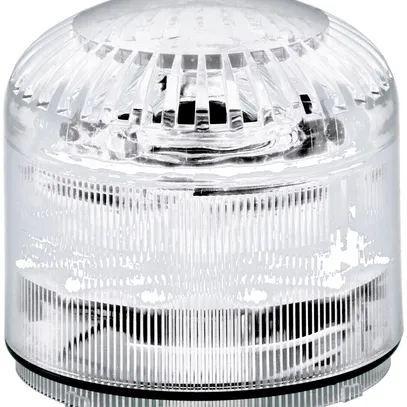 Sirène Hugentobler SIR-E LED M avec lumière, clair, sans base, IP65, Ø92×87.5mm 