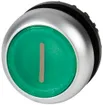 Leucht-Drucktaste ETN RMQ flach grün I, tastend, Ring verchromt 