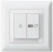 Interrupteur lumineux ENC kallysto.line blanc 1/1L symbole lumineux+ventilation 