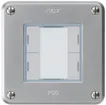 Poussoir ENC robusto C KNX 4× LED RGB s/e-link aluminium 