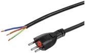 Câble d'appareil Steffen Td 3×1.5mm² 3m fiche T12 avec microfusible noir 