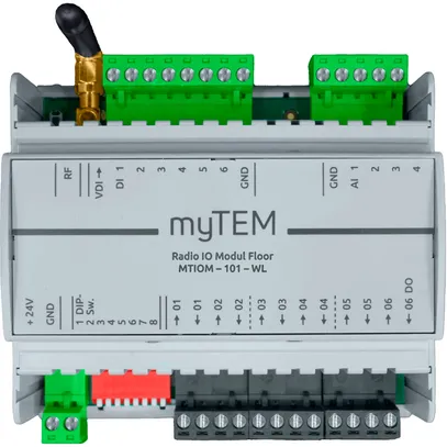 REG-I/O-Modul myTEM MTIOM-101-WL 24VDC 4×A/DI 6×DI 6×DO CAN Z-Wave 