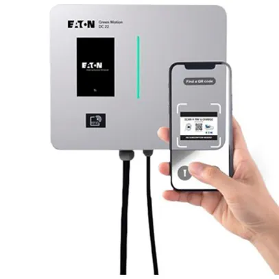 Station de charge Eaton GM DC 22 V2G 1×T2CCS 1×CEE 5m 32A 22kW LCD RFID 