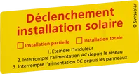 Kleber «Ausschaltung Solaranlage» 