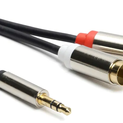 Câble audio analogique Ceconet, Jack 3.5mm ↔ RCA (Cinch), AWG26, noir, 10m 