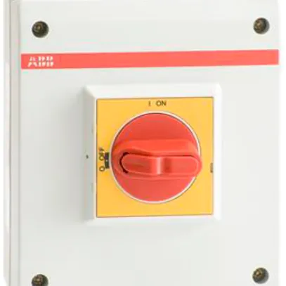 AP-Sicherheitsschalter ABB 3-polig 16A 400V hellgrau-rt-gelb 