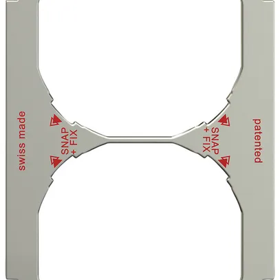 Placca di fissaggio con sistema di fissaggio SNAPFIX® 2×1 o 1×2 137×77mm 
