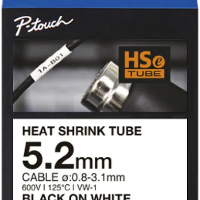 Gaine rétractable Brother HSE-211E 1.5m×Ø5.2mm pour câble Ø3.1…0.8mm bc-no 