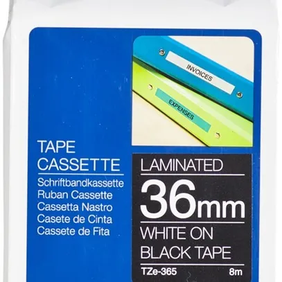 Schriftbandkassette Brother TZe-365 36mm×8m, schwarz-weiss 